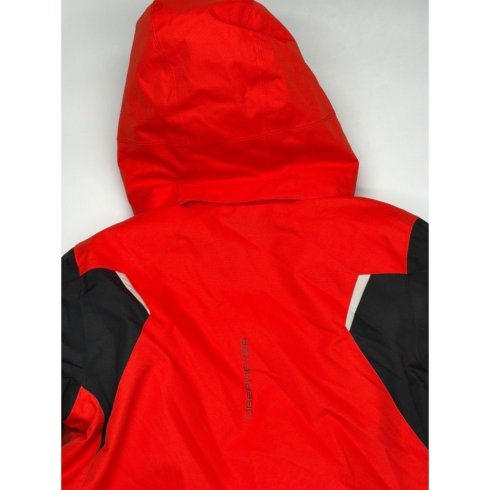 Obermeyer Boys Insulated Fleet Ski‎ Snowboard Jacket Black Red Size L 10000mm - Picture 8 of 11
